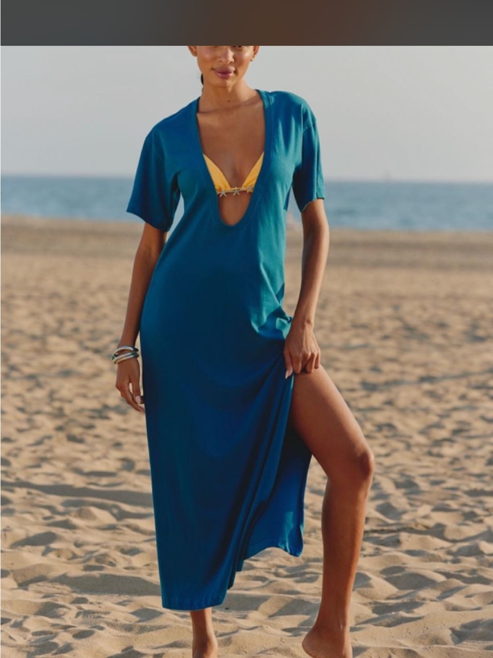 Celandine Cowl-Neck Hardware Maxi Dress